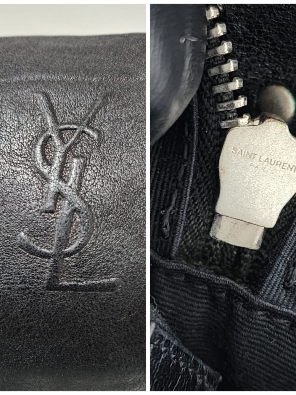 Authentic Saint Laurent Lambskin Monogram Small Lou Camera Bag Black - Picture 9 of 13